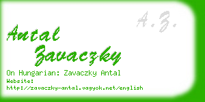 antal zavaczky business card